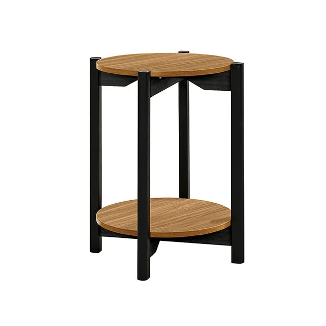 Hyde Round End Table, Walnut