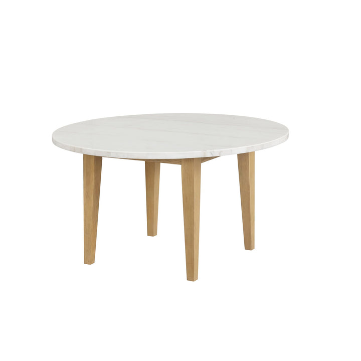 Essence 54" Round Dining Table W/marble Top-Natural