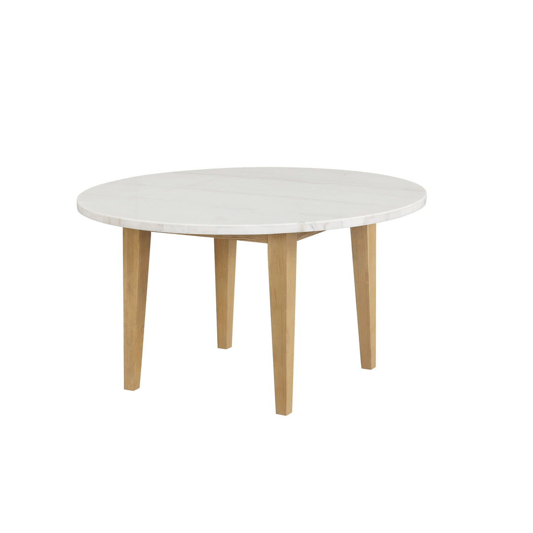 Essence 54" Round Dining Table W/marble Top-Natural