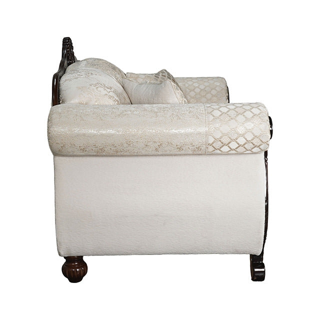 Frisina Oversized Sofa + Loveseat, Dark Cherry/Beige - view 5