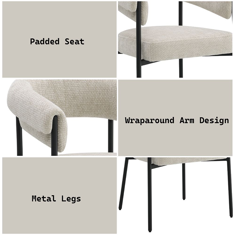 Jirina Arm Chair (Set-2) – features callout