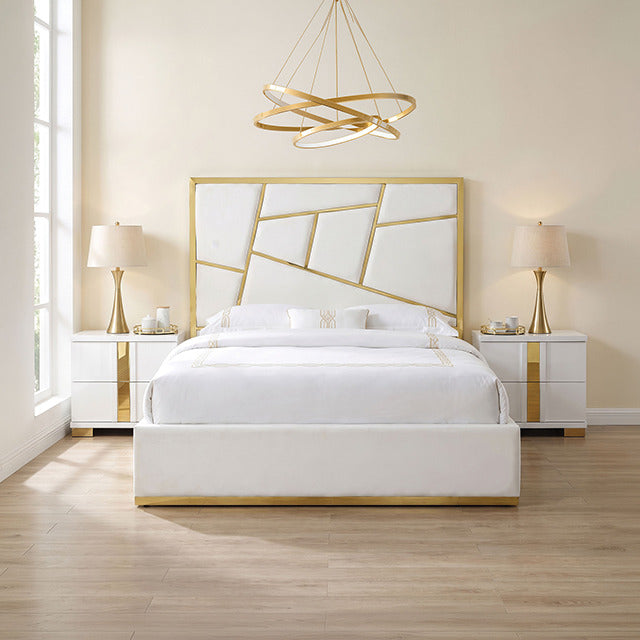 Bertoni Bed, Gold/White - view 5