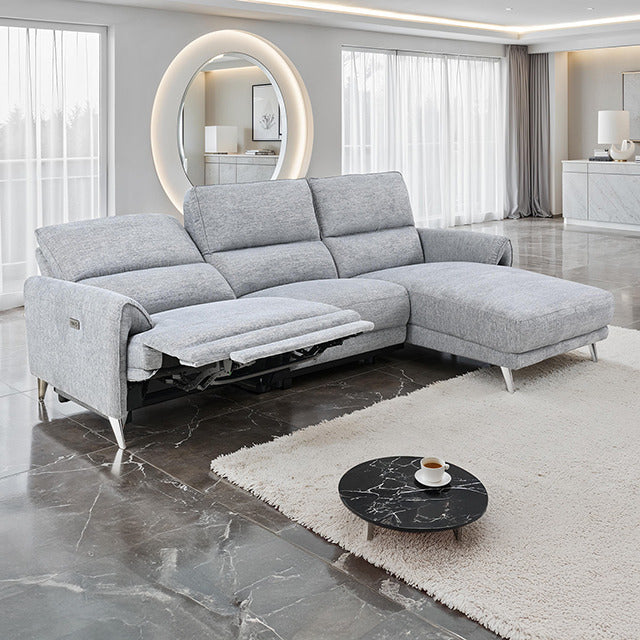 Brande Power Sectional, Right Chaise, Gray - view 6