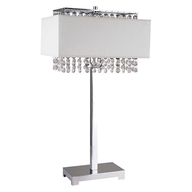 Naya Table Lamp, White/Chrome