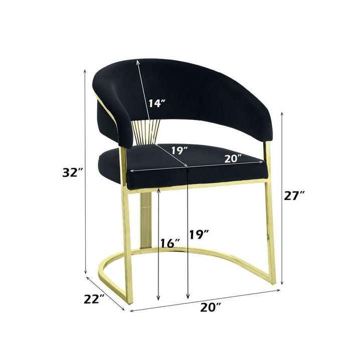 Fallon Side Chair – dimensions diagram
