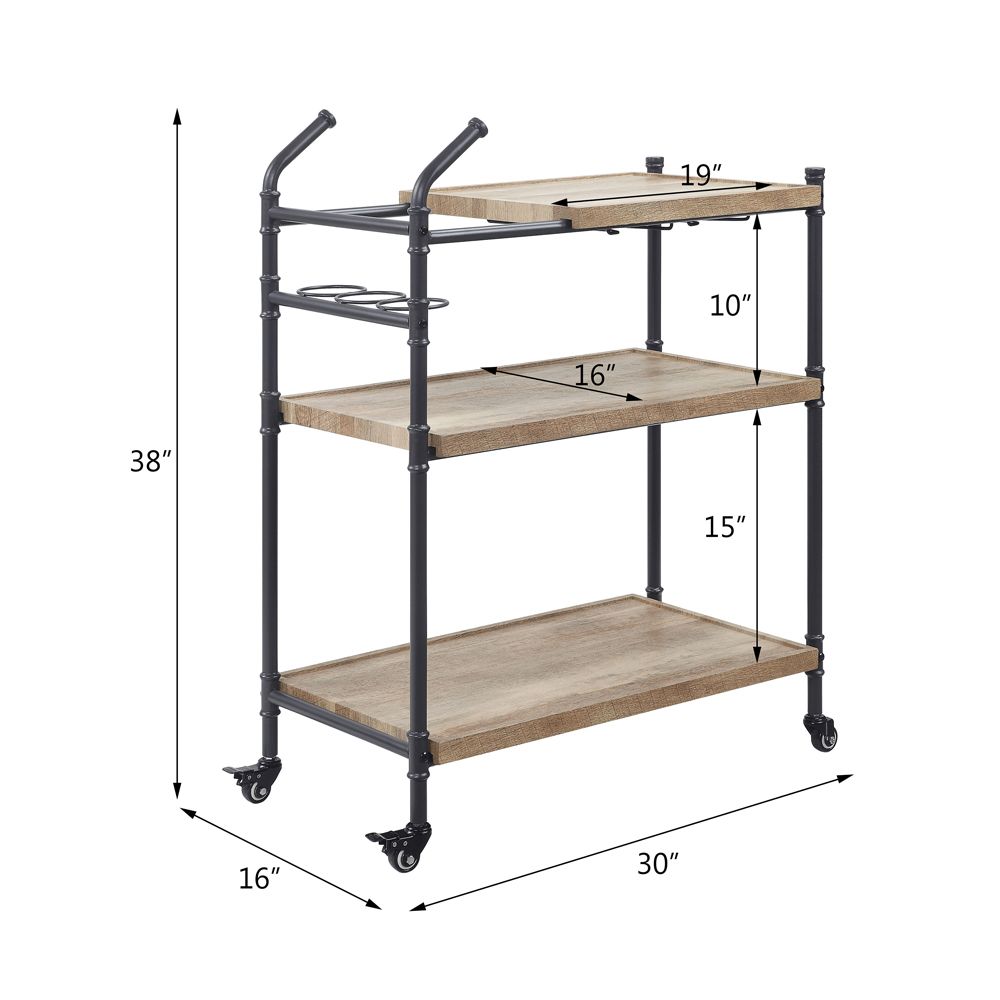 Brantley Serving Cart – line drawing