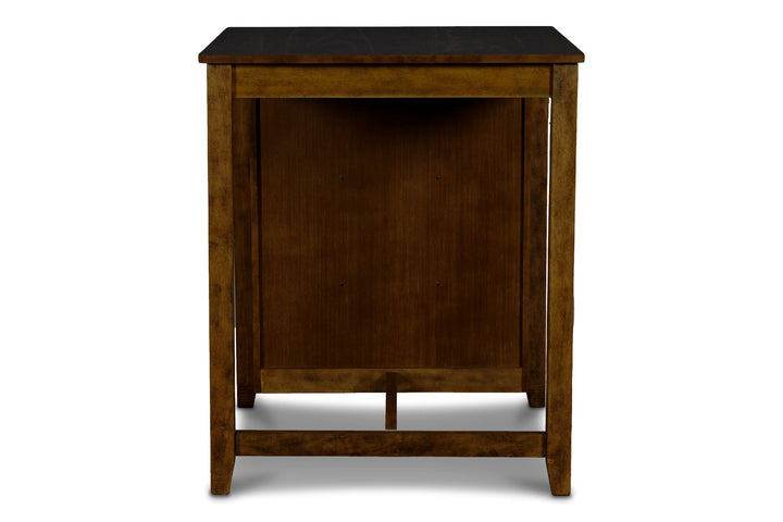 Gia 3 Pc 30" Storage Counter Table &amp; 2 Chairs-Brown