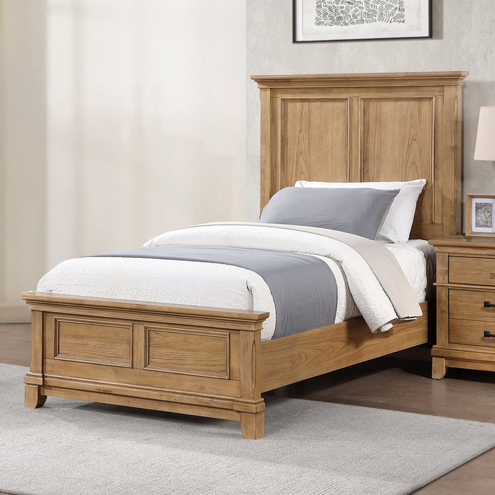 Sunstone 3/3 T Panel Headboard-Honey