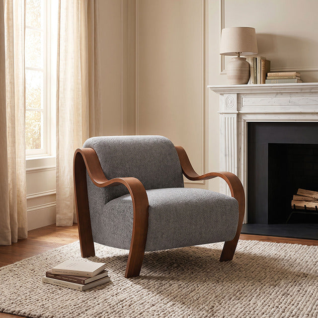 Niari Accent Chair, Sky Gray - view 6