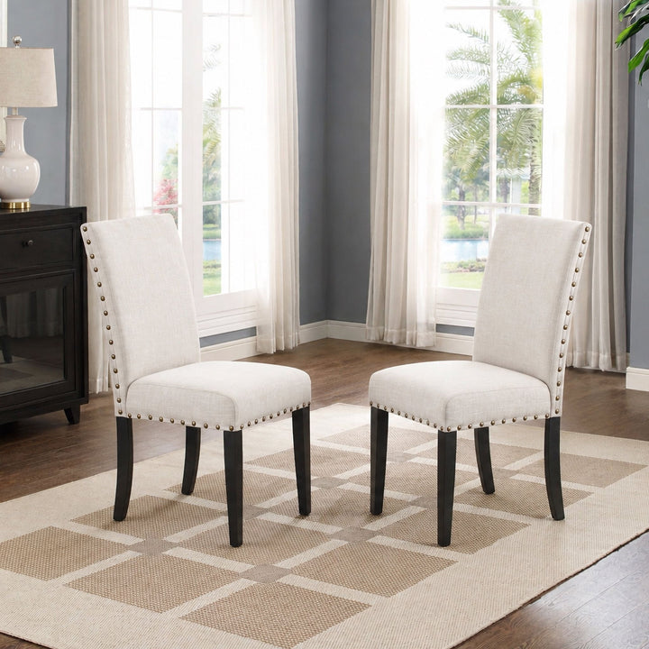 Crispin Natural Beige  Dining Chair- (2/ctn)