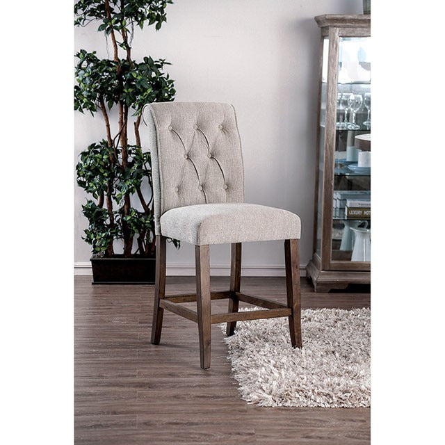 Sania Counter Ht. Chair, Rustic Oak/Beige - view 2