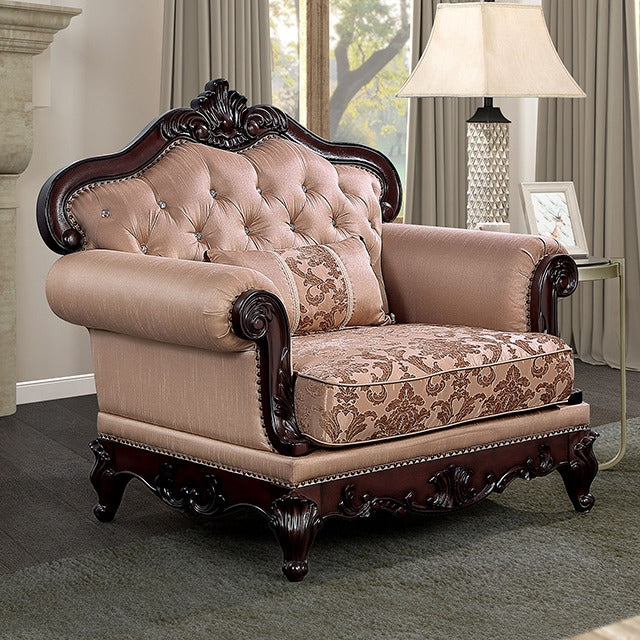 Veracruz Chair, Light Brown/Dark Cherry