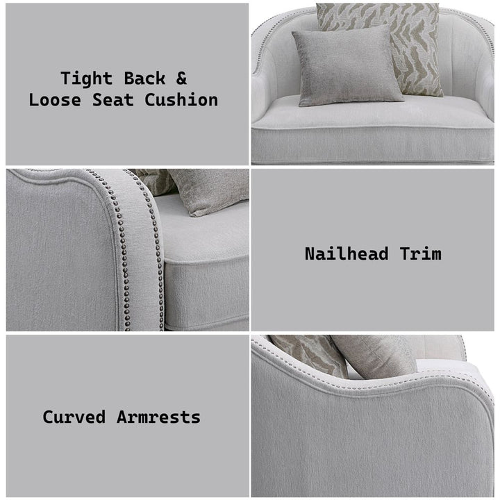 Mahler Chair W/2 Pillows – features callout