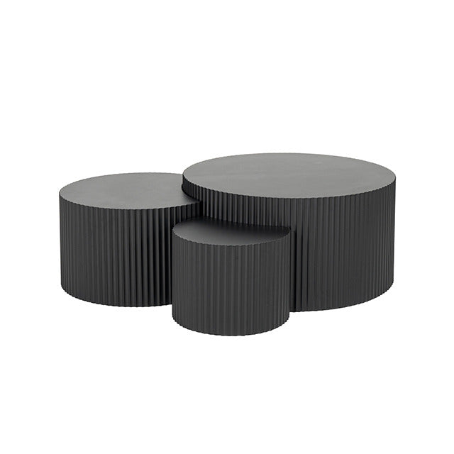 Narella 3 Pc. Coffee Table Set, Black - view 4