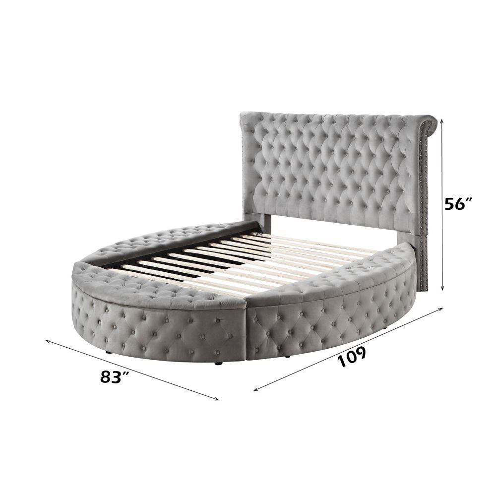 Gaiva Queen Bed W/Storage – dimensions diagram
