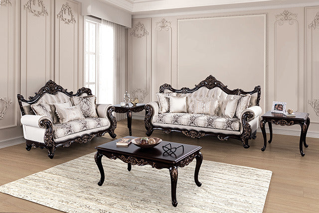 Palencia Loveseat, Dark Cherry/Beige - view 2
