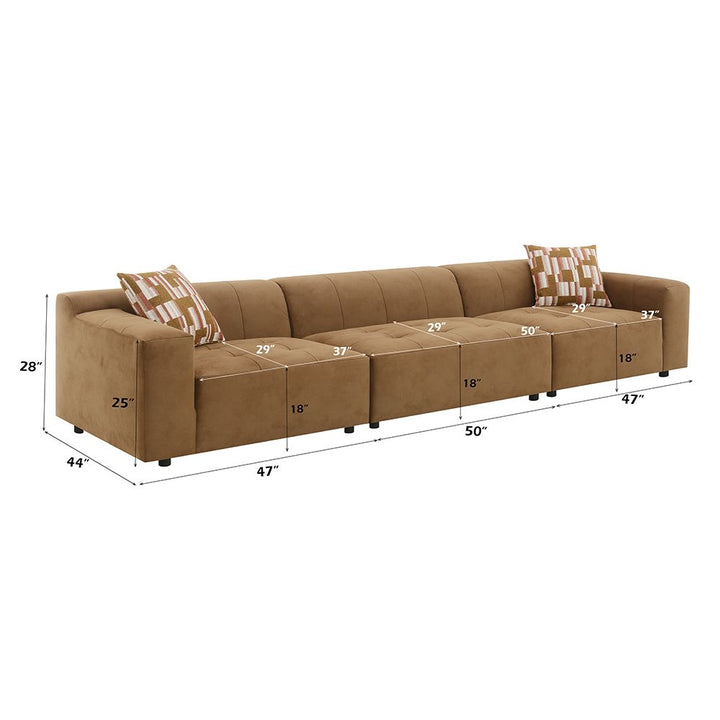 Zoey Modular - RF Arm Chair w/Pillow – dimensions diagram