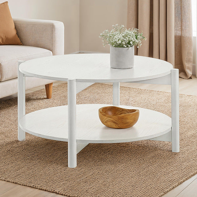 Hyde Round Coffee Table, White - view 8