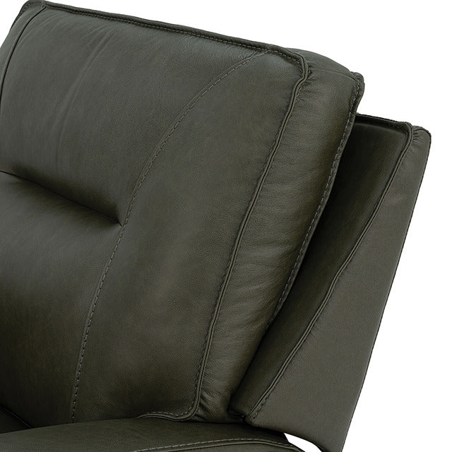 Dallas Oversized Power Loveseat, Dark Olive Green - view 10