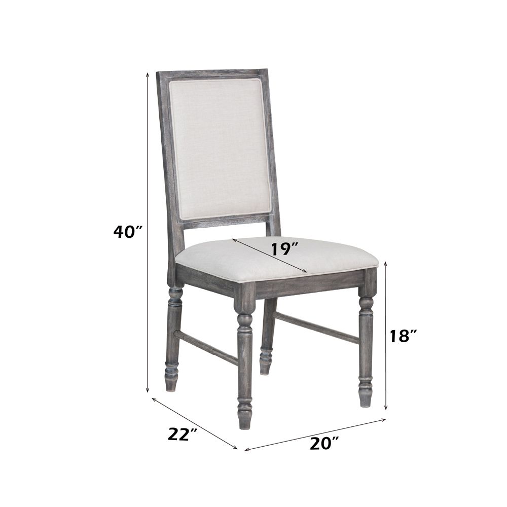 Leventis Side Chair (Set-2) – dimensions diagram