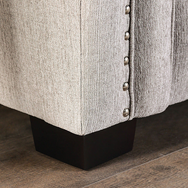 Belsize Loveseat, Light Taupe/Black - view 3
