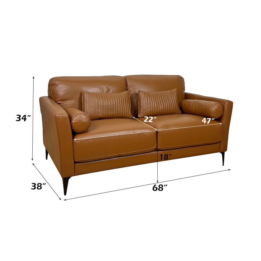 Tussio Loveseat W/5 Pillows – dimensions diagram