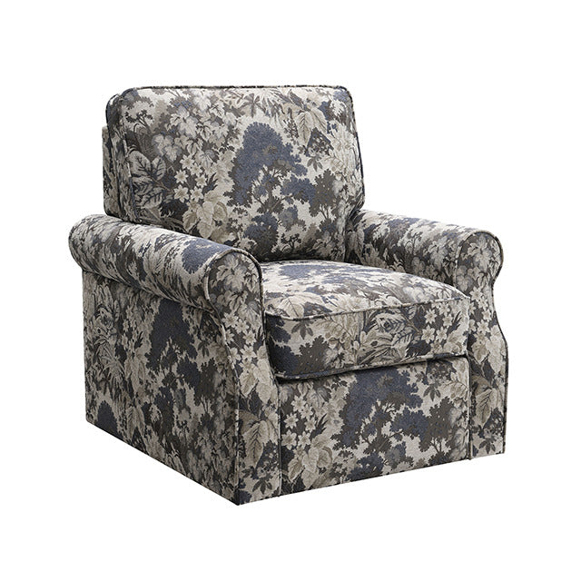 Penryn Swivel Accent Chair, Slate Blue