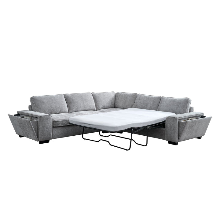 Dayne Raf Full Size Sleeper Loveseat-Gray
