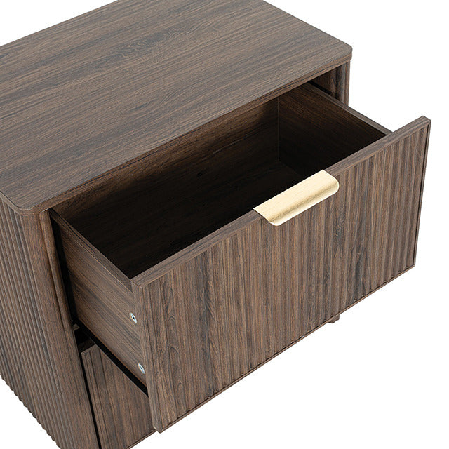 Lydd Nightstand W/ 2 Drawers, Walnut - view 6