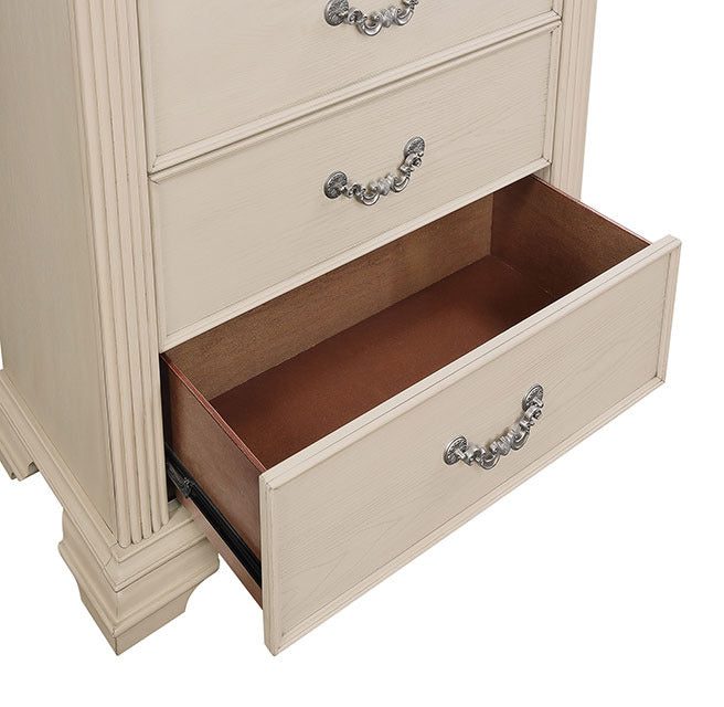 Pamphilos 4 Pc Queen Bedroom Set, Antique White - view 5