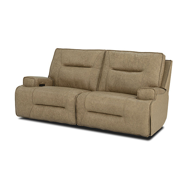 Dallas Oversized Power Sofa, Warm Taupe - view 2