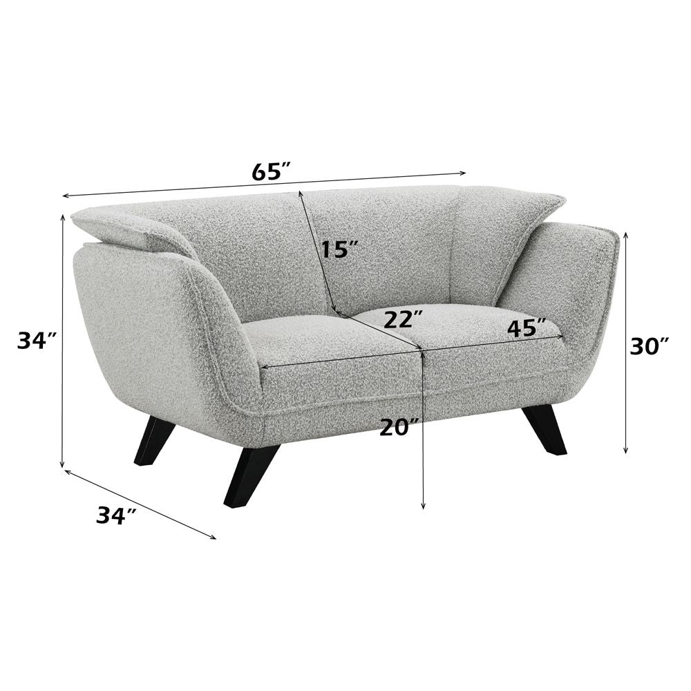 Nayeli Loveseat – dimensions diagram