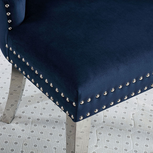 Jewett Wingback Chair, Blue - view 3