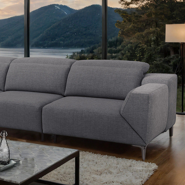 Melancton Power Sectional, Dark Gray
