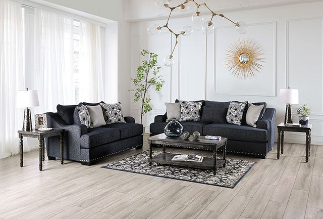 Sonora Loveseat, Dark Navy - view 2