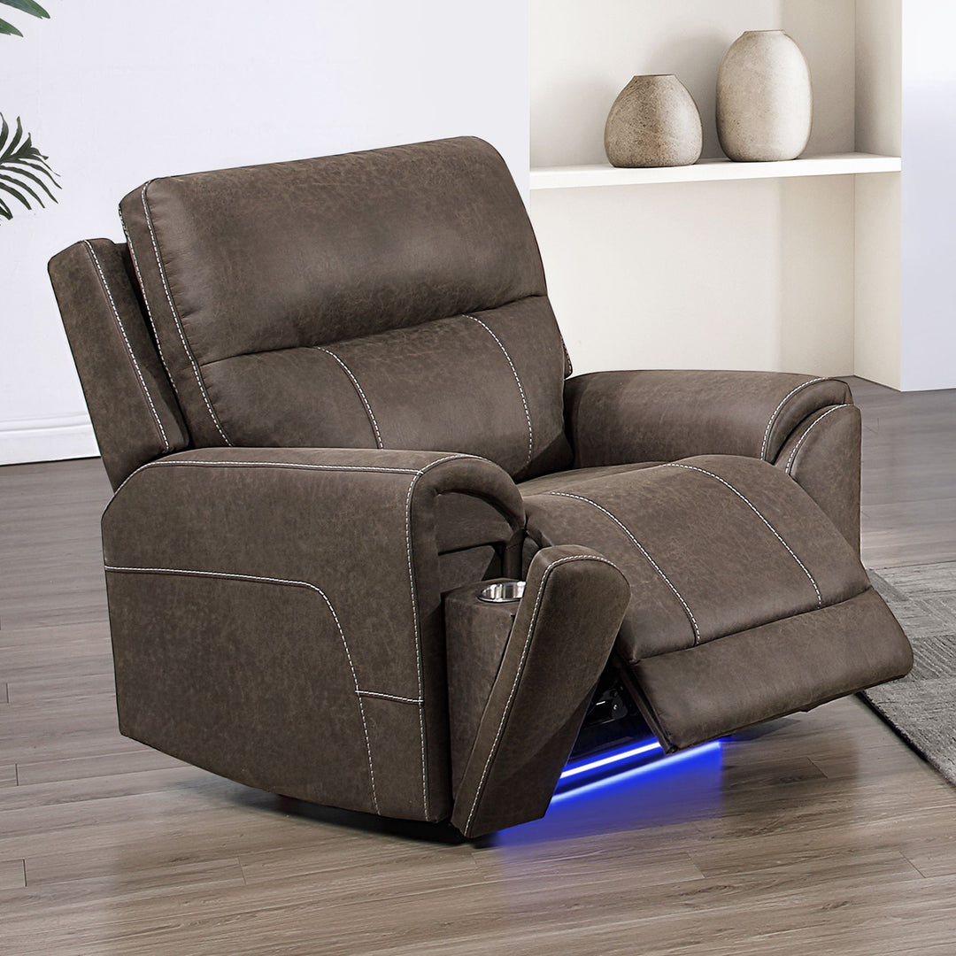 Gaia Auto Glider Recliner W/pwr Hr & Fr-Sable