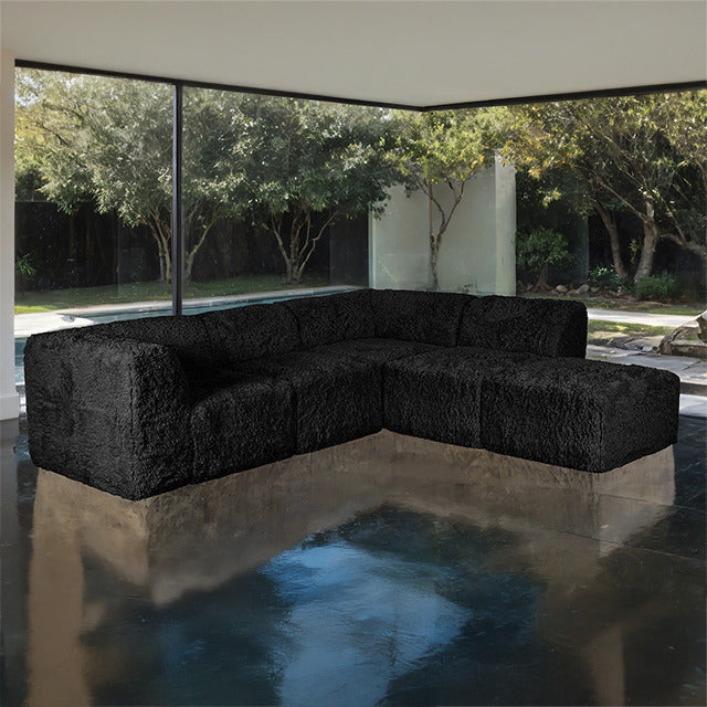 Nappi L-Sectional, Black - view 4