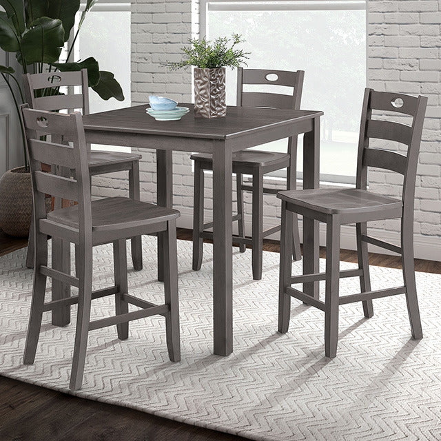 Lubbock 5 Pc. Counter Ht. Table Set, Gray