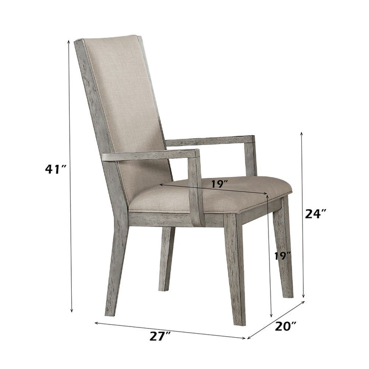 Rocky Arm Chair (Set-2) – dimensions diagram