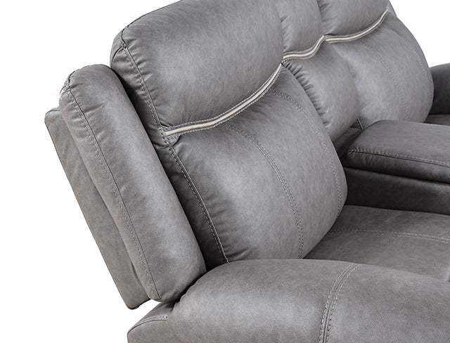 Agata Glider Recliner Loveseat, Warm Gray - view 5