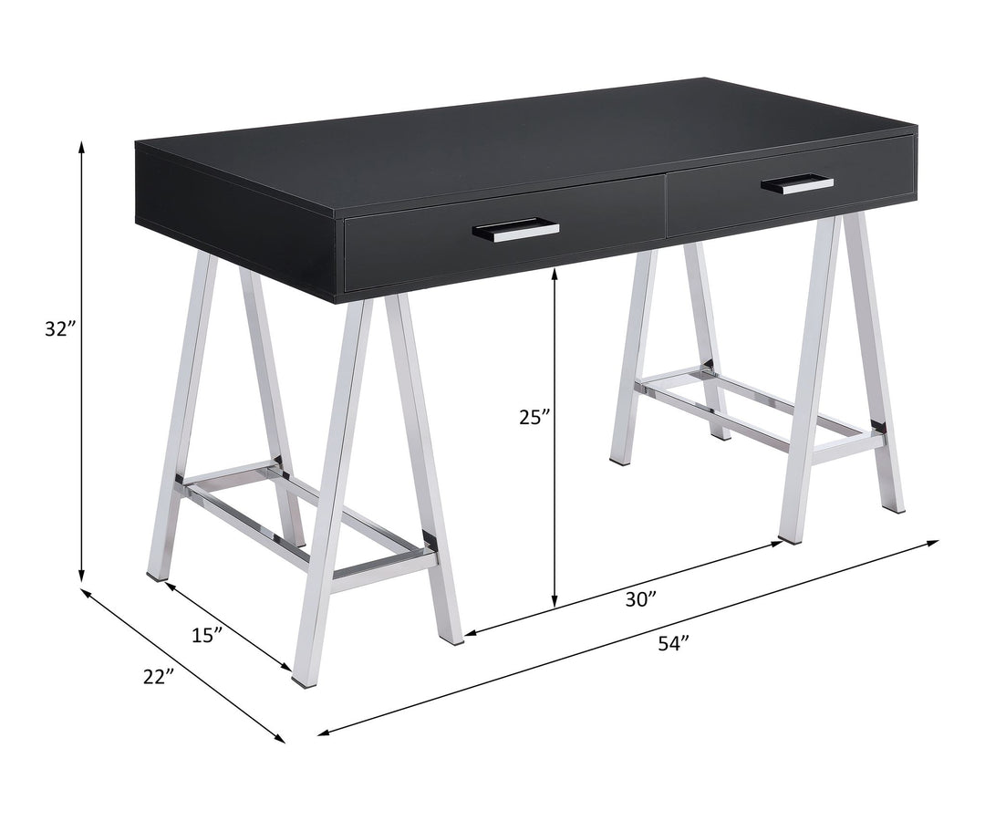 Coleen Writing Desk W/USB – line drawing