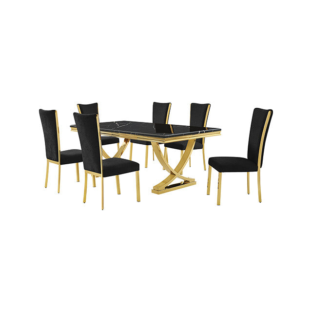 Wadenstil Dining Table, Black/Gold - view 3
