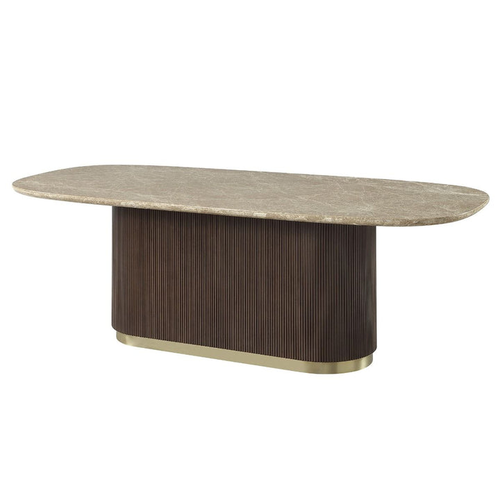Clayten Dining Table w/Natural Marble Top – view 3