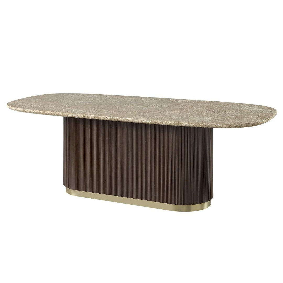 Clayten Dining Table w/Natural Marble Top – view 3