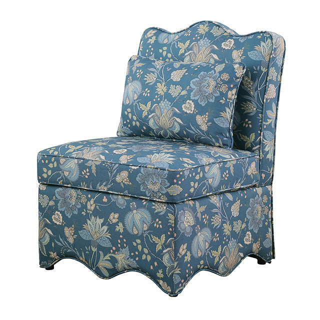 Hemsworth Accent Chair, Jacobean Peacock Blue