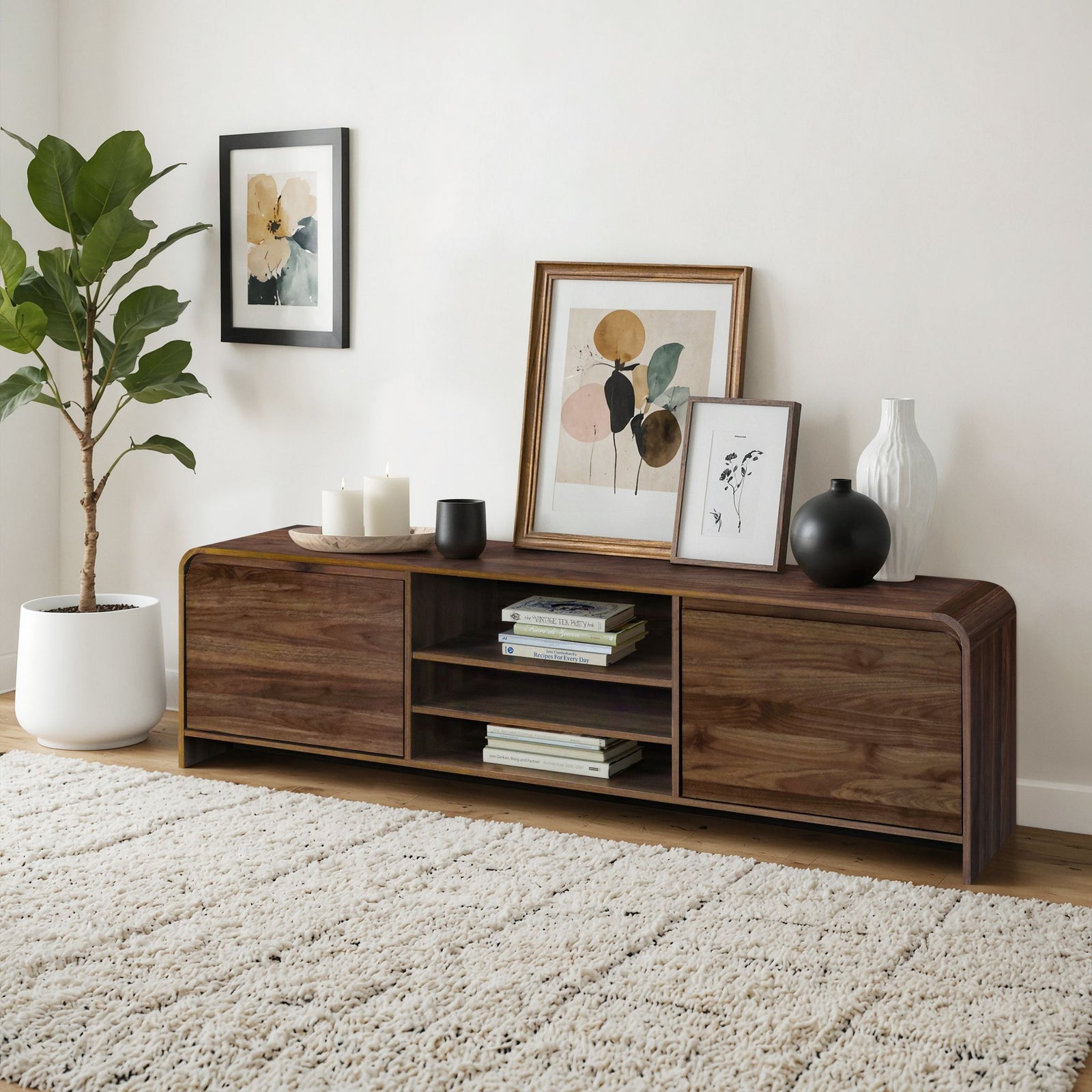 Mara 70" TV Console-Walnut
