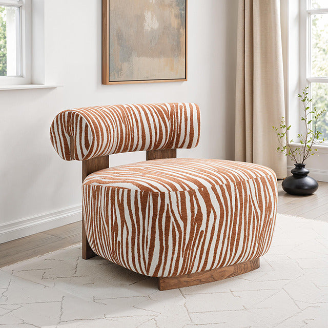 Niobe Accent Chair, Rustic Orange - view 5