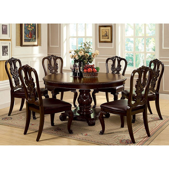 Bellagio 7 Pc Dining Table Set, Brown Cherry - view 2