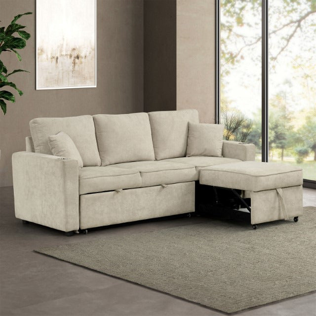 Kendal Sleeper Sofa Sectional, Beige - view 6