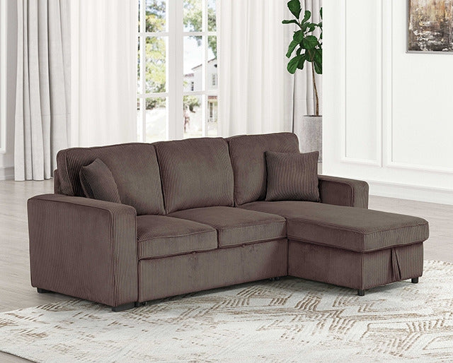 Yves Sectional, Brown - view 2